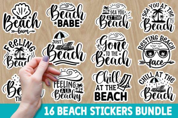 Download Beach Sticker Bundle - Beach sticker Collection