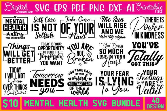 Download MENTAL HEALTH SVG BUNDLE - Mental health svg bundle Collection